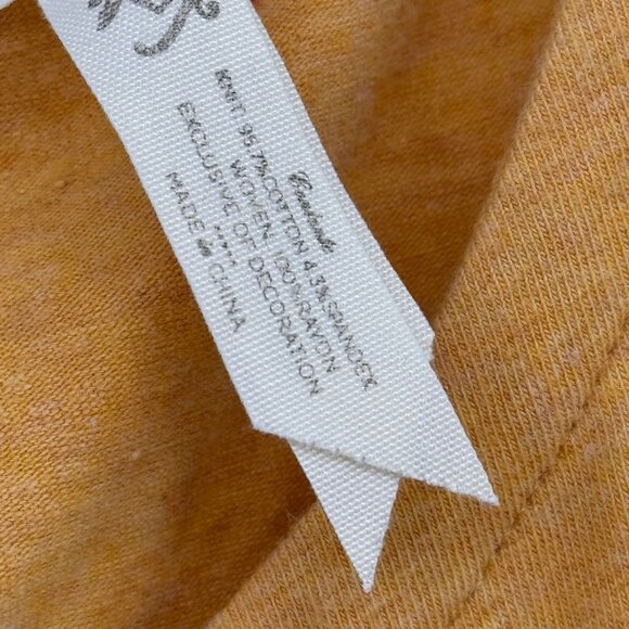 Matilda Jane Mustard Long Sleeve Top boho Floral Ruffled Hem Womens size large - Picture 5 of 13